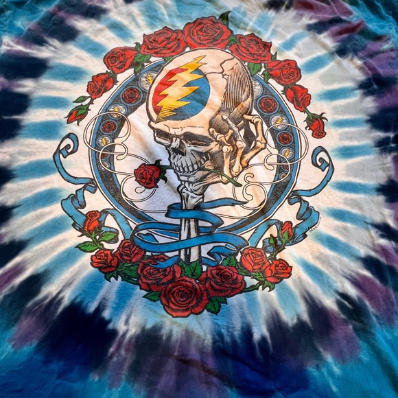 Grateful Dead XL T-Shirt Blue 2018 Liquid Blue Tie Dye Bertha Festival Deadhead - Picture 8 of 8